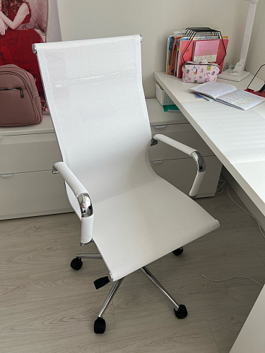 Компьютерное кресло Reus черная сетка / хром фото покупателя 11