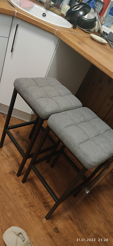 Барный стул Лофт катания лаванда / белый матовый фото покупателя 62