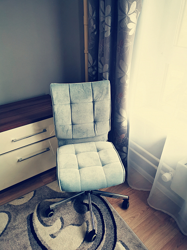 Компьютерное кресло Бюрократ CH-330M/velv86 голубой velvet 86 / крестовина металл фото покупателя 5