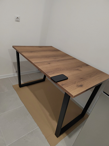 Деревянный стол Лота Лофт 140х80 черный матовый / бетон светлый фото покупателя 889