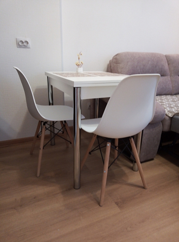 Пластиковый стул Eames PC-015 серо-голубой / дерево фото покупателя 107