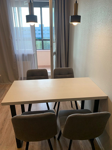 Стул на металлокаркасе Чилли синяя ткань / белый фото покупателя 341