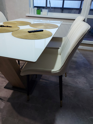 Стул на металлокаркасе Seda 1 latte / black / gold фото покупателя 15