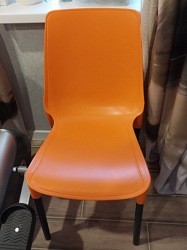 Стул на металлокаркасе Genius оранжевый / черный 1 шт фото покупателя 1