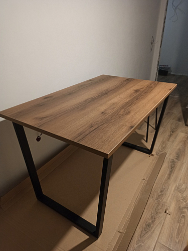 Стол Лота Лофт 120 32 мм бетон / черный матовый фото покупателя 135