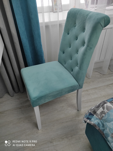 Стул Amelia white / fabric tiffany фото покупателя 14