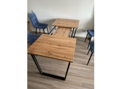 Деревянный стол Лота Лофт 120(160)х75 черный матовый / бетон светлый фото покупателя 565