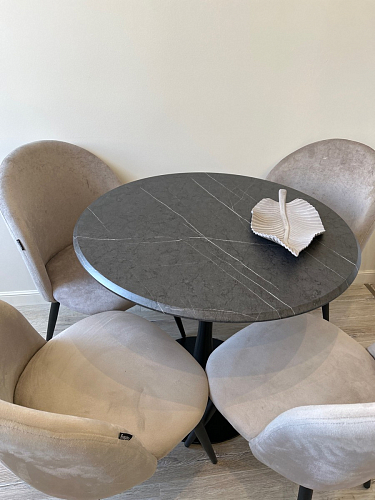 Стол Тулип 90х73 дуб вотан / белый  - Уцененный экземпляр фото покупателя 26