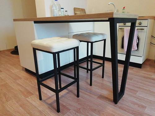 Барный стул Лофт микровелюр катания блэк / черный матовый фото покупателя 211