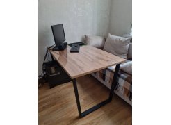 Стол Лота Лофт 140 25 мм юта / белый матовый фото покупателя 693