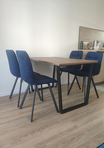 Стол Лота Лофт 140 25 мм черный матовый / бетон фото покупателя 660