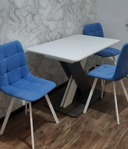 Стул на металлокаркасе Чилли бежевый / белый каркас фото покупателя 1531