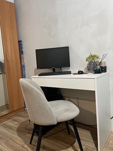 Стул на металлокаркасе Gabi 1 light blue / black / gold фото покупателя 807