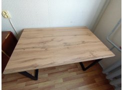 Деревянный стол Лота Лофт 120(160)х75 черный матовый / бетон светлый фото покупателя 277