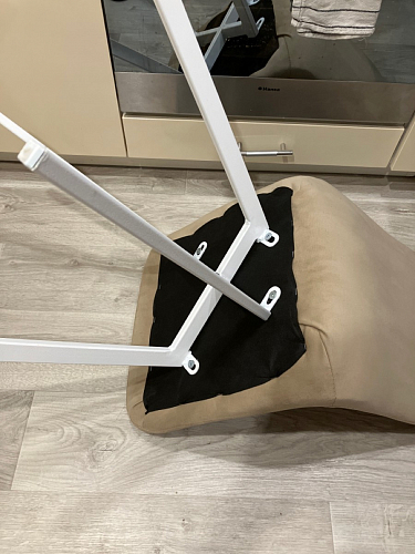 Стул на металлокаркасе Чилли К светло-серый велюр / черный каркас фото покупателя 977