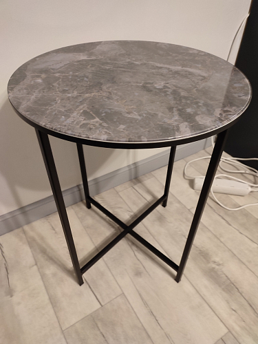 Журнальный столик Волопас серо-зеленый мрамор / черный фото покупателя 4