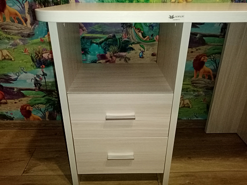 Письменный стол Беланта-Прям130Р ВК венге / карамель фото покупателя 3