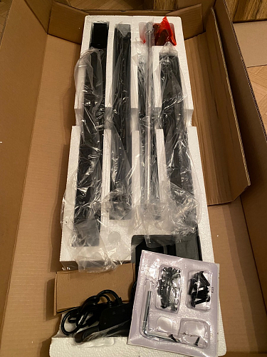 Компьютерный стол Маркос с механизмом подъема 140х80х75 орех кантри / белый фото покупателя 29