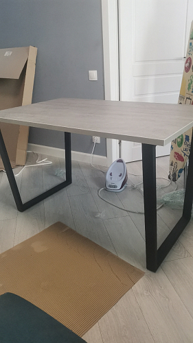 Деревянный стол Лота Лофт 140х80 дуб крафт табачный / черный матовый фото покупателя 159