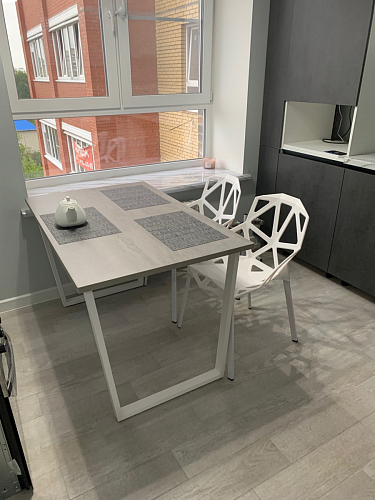 Деревянный стол Лота Лофт 140х80 дуб крафт табачный / черный матовый фото покупателя 303