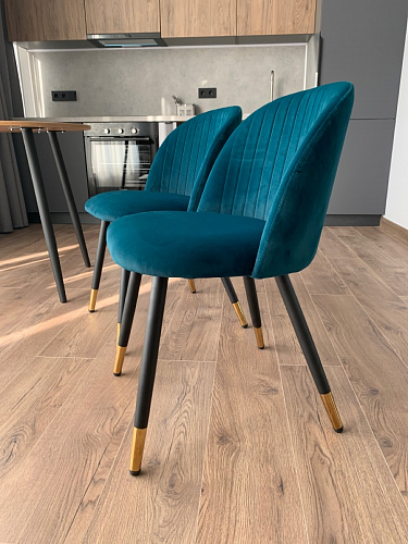 Стул на металлокаркасе Gabi latte / gold / black фото покупателя 36