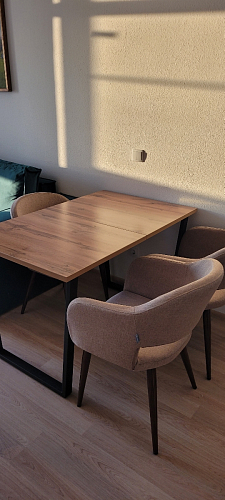 Деревянный стол Лота Лофт 120х75 белый матовый / дуб крафт золотой фото покупателя 936