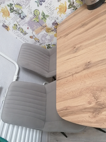 Стул на металлокаркасе Седа К латте / черный фото покупателя 54