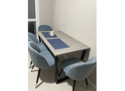 Деревянный стол Лота Лофт 120(160)х75 черный матовый / бетон светлый фото покупателя 628