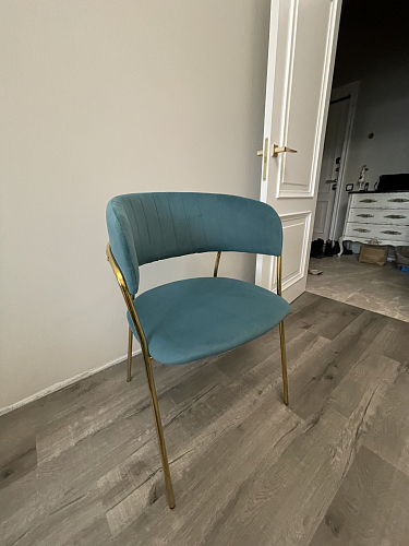 Стул на металлокаркасе Kamelia светло-фиолетовый / золотой фото покупателя 100