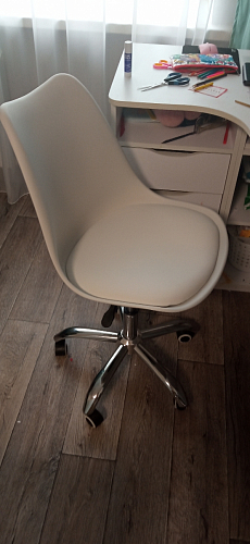 Компьютерное кресло Kolin с подушкой clear / white фото покупателя 64