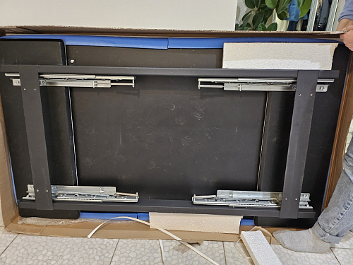 Керамический стол Вилли 140(200)х80 серый мрамор larka grey / черный фото покупателя 22