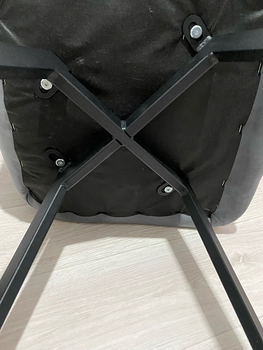 Стул на металлокаркасе Чилли черный / голубой фото покупателя 949