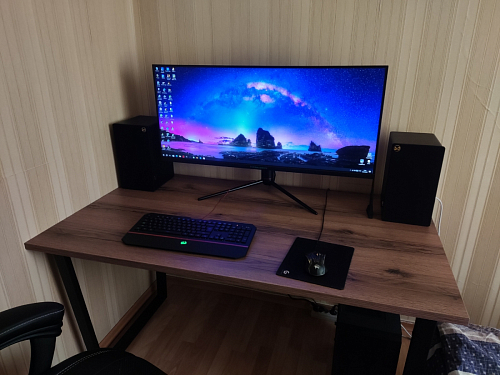 Стол Лота Лофт 140 25 мм черный матовый / бетон фото покупателя 795