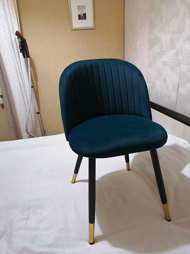 Стул на металлокаркасе Gabi dark beige / black / silver фото покупателя 912