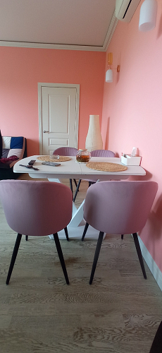 Стул на металлокаркасе Gabi 1 light purple / black фото покупателя 749