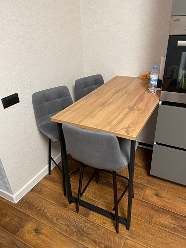 Барная стойка Дилан Лофт 120х40х90 бетон светлый фото покупателя 153