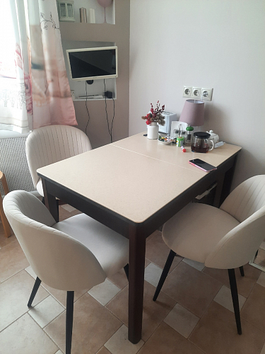 Стул на металлокаркасе Gabi latte / gold / black фото покупателя 234