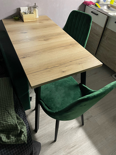 Стол Тринити Лофт 120 32 мм дуб галифакс табако / черный матовый фото покупателя 395