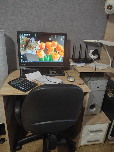 Компьютерный стол Джаз-24 левый дуб молочный фото покупателя 114