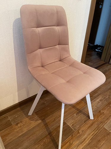 Стул на металлокаркасе Чилли К темно-серый (velutto 32) / черный фото покупателя 59