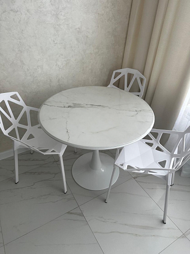 Стол Тулип 90х73 дуб вотан / белый фото покупателя 37