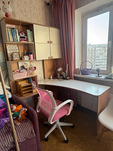 Компьютерный стол Ганор левый дуб вотан / белый  - Уцененный экземпляр фото покупателя 3