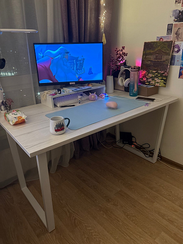 Деревянный стол Лота Лофт 140х80 дуб крафт табачный / черный матовый фото покупателя 717