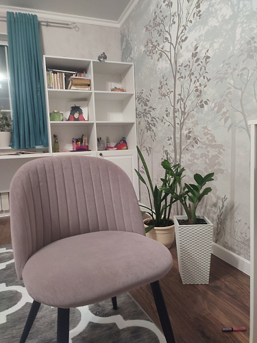 Стул на металлокаркасе Gabi 1 line light blue / black фото покупателя 73