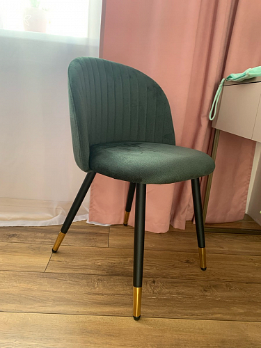 Стул на металлокаркасе Gabi dark beige / black / silver фото покупателя 948