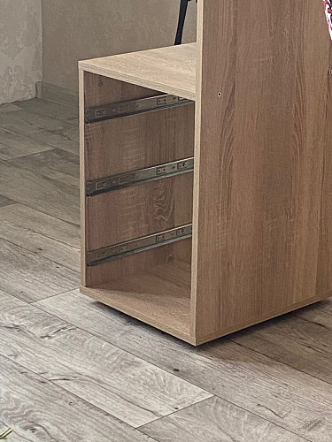 Компьютерный стол КСТ-16 левый дуб сонома / белый фото покупателя 47