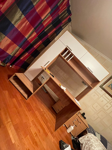 Письменный стол Лайт 03.243 дуб золотой (craft) / белый премиум фото покупателя 202