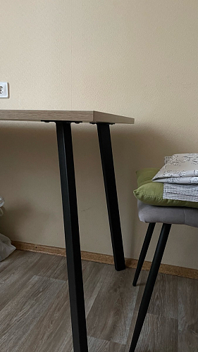 Стол Тринити Лофт 140 25 мм дуб делано темный / белый фото покупателя 17