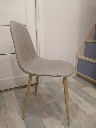 Стул на металлокаркасе Capri dark beige / white фото покупателя 28