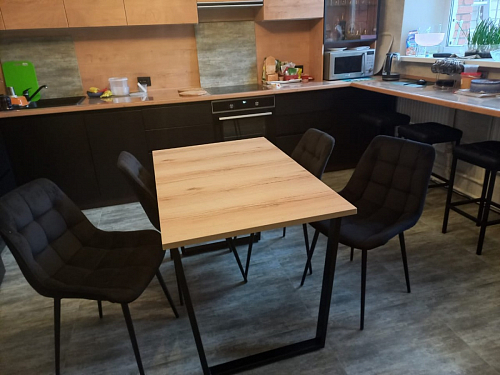 Деревянный стол Лота Лофт 120х75 белый матовый / дуб крафт золотой фото покупателя 540